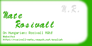 mate rosivall business card